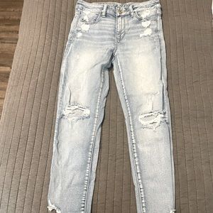 American eagle high rise, cropped jeans